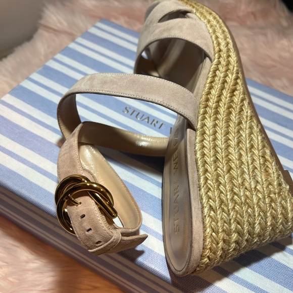 Stuart Weitzman Zuzu Wedge Size 9 Women's Espadrilles Box Included Ankle Wrap - Picture 4 of 16